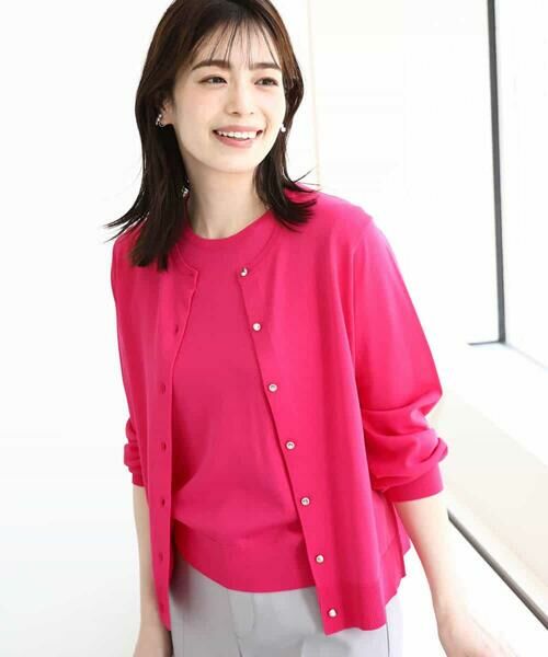 OFUON / オフオン ニット・セーター | カラーニットアンサンブル/UVカット/接触冷感/洗える/WEB限定サイズあり | 詳細1