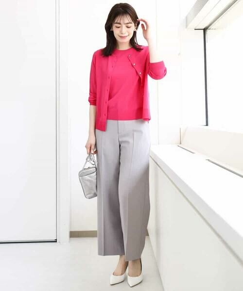 OFUON / オフオン ニット・セーター | カラーニットアンサンブル/UVカット/接触冷感/洗える/WEB限定サイズあり | 詳細4