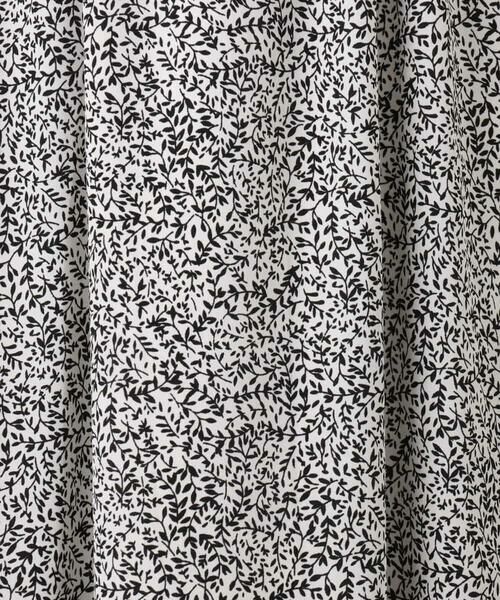 OFUON / オフオン ロング・マキシ丈スカート | モノトーンリーフ柄フレアースカート/洗える | 詳細19