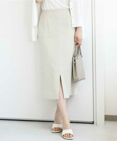 OFUON / オフオン ロング・マキシ丈スカート | リネンライクタイトスカート/洗える