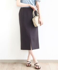 OFUON / オフオン ロング・マキシ丈スカート | リネンライクタイトスカート/洗える