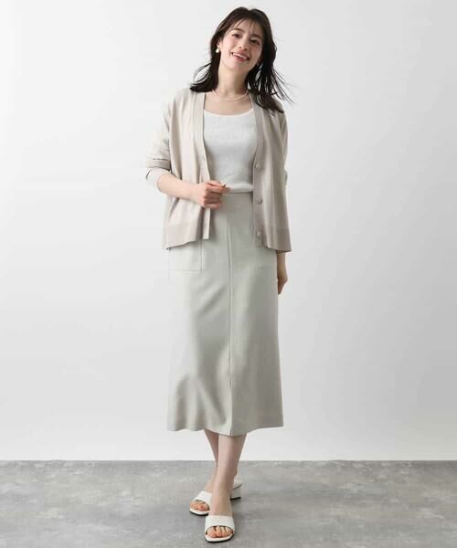 OFUON / オフオン ロング・マキシ丈スカート | リネンライクタイトスカート/洗える | 詳細28
