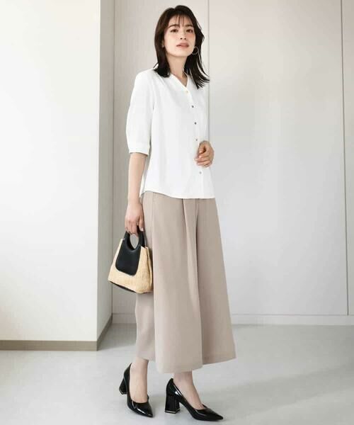 OFUON / オフオン その他パンツ | ウエストタックワイドパンツ/洗える | 詳細10