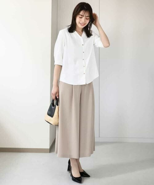 OFUON / オフオン その他パンツ | ウエストタックワイドパンツ/洗える | 詳細11