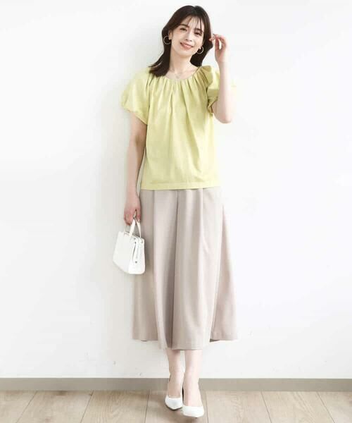 OFUON / オフオン その他パンツ | ウエストタックワイドパンツ/洗える | 詳細15