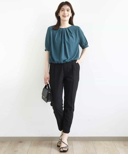 OFUON / オフオン シャツ・ブラウス | タックデザインジョーゼットブラウス/UVカット/接触冷感/洗える | 詳細11