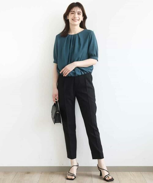 OFUON / オフオン シャツ・ブラウス | タックデザインジョーゼットブラウス/UVカット/接触冷感/洗える | 詳細12