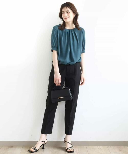 OFUON / オフオン シャツ・ブラウス | タックデザインジョーゼットブラウス/UVカット/接触冷感/洗える | 詳細13