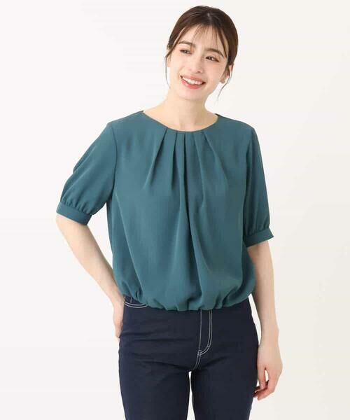 OFUON / オフオン シャツ・ブラウス | タックデザインジョーゼットブラウス/UVカット/接触冷感/洗える | 詳細14