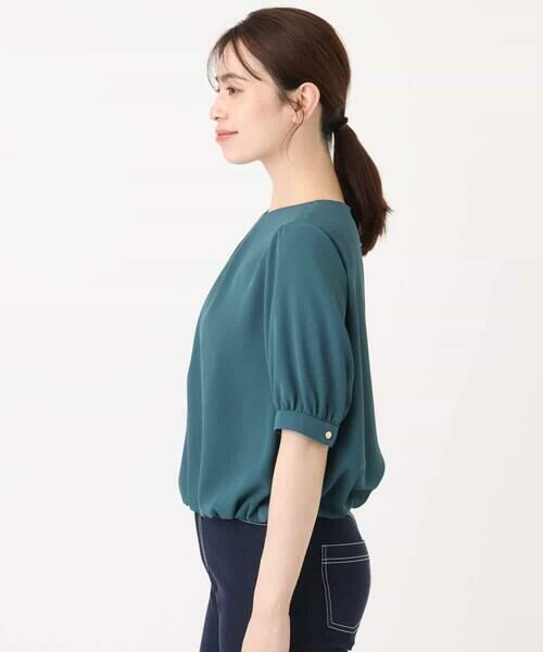 OFUON / オフオン シャツ・ブラウス | タックデザインジョーゼットブラウス/UVカット/接触冷感/洗える | 詳細15