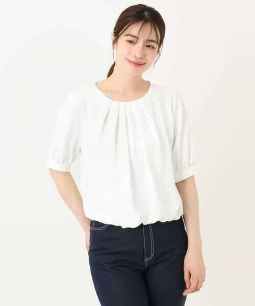 OFUON / オフオン シャツ・ブラウス | タックデザインジョーゼットブラウス/UVカット/接触冷感/洗える | 詳細22