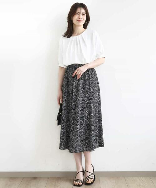 OFUON / オフオン シャツ・ブラウス | タックデザインジョーゼットブラウス/UVカット/接触冷感/洗える | 詳細6