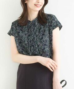 OFUON / オフオン シャツ・ブラウス | チェーンプリントブラウス/洗える