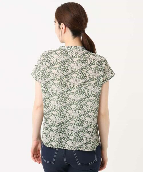 OFUON / オフオン シャツ・ブラウス | チェーンプリントブラウス/洗える | 詳細11