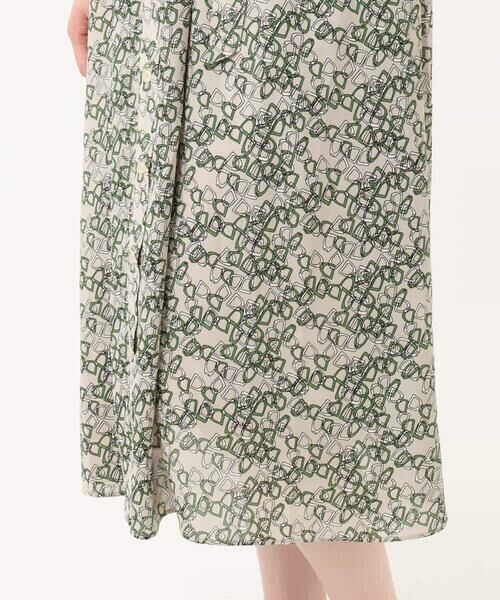 OFUON / オフオン ロング・マキシ丈ワンピース | チェーンプリントワンピース/洗える | 詳細15