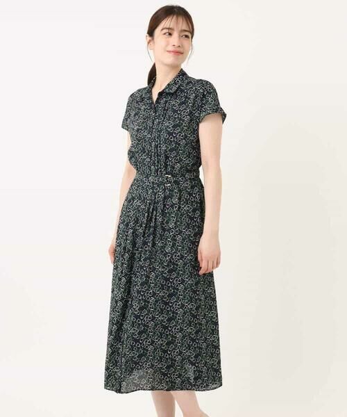 OFUON / オフオン ロング・マキシ丈ワンピース | チェーンプリントワンピース/洗える | 詳細18