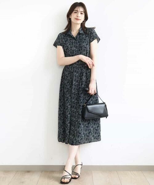 OFUON / オフオン ロング・マキシ丈ワンピース | チェーンプリントワンピース/洗える | 詳細4