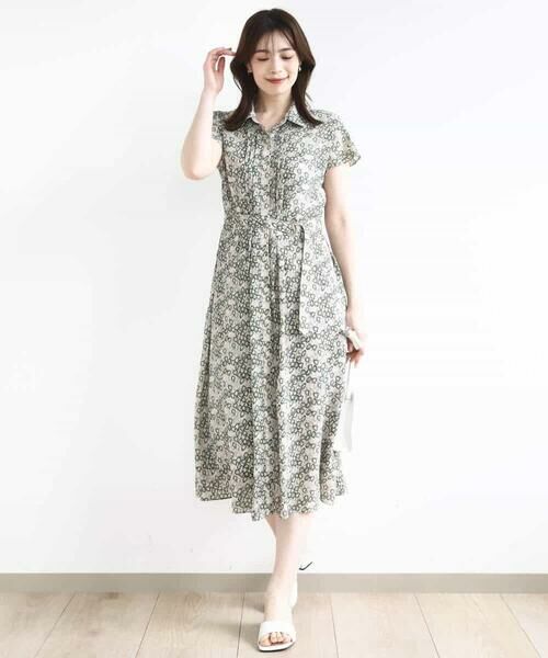 OFUON / オフオン ロング・マキシ丈ワンピース | チェーンプリントワンピース/洗える | 詳細9