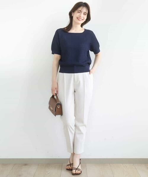 OFUON / オフオン ニット・セーター | レーシー編み半袖ニット/洗える/WEB限定サイズあり | 詳細11