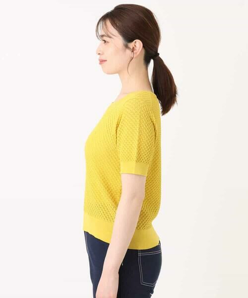 OFUON / オフオン ニット・セーター | レーシー編み半袖ニット/洗える/WEB限定サイズあり | 詳細20