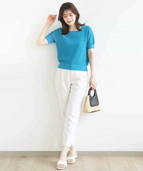 OFUON / オフオン ニット・セーター | レーシー編み半袖ニット/洗える/WEB限定サイズあり | 詳細5