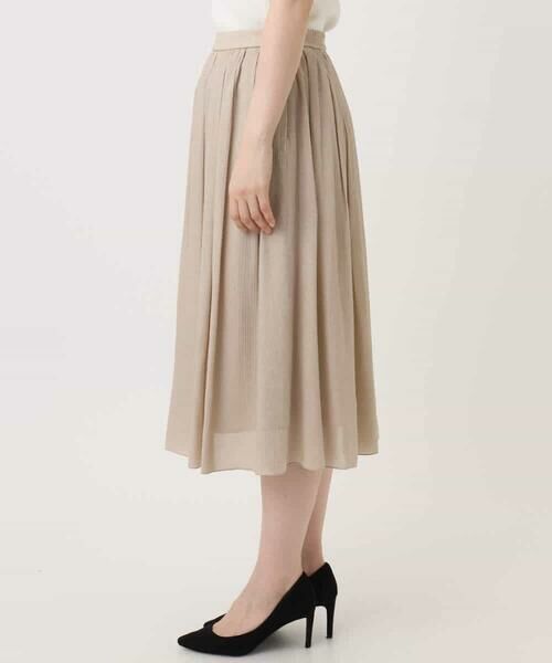 OFUON / オフオン ロング・マキシ丈スカート | 楊柳ラメタックギャザースカート/洗える | 詳細15