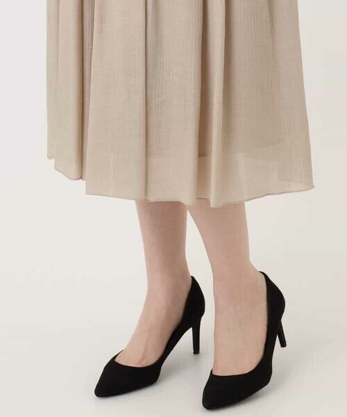 OFUON / オフオン ロング・マキシ丈スカート | 楊柳ラメタックギャザースカート/洗える | 詳細20