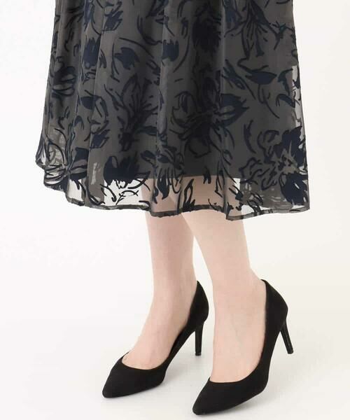 OFUON / オフオン ロング・マキシ丈スカート | 花柄シアーフレアースカート/洗える | 詳細14