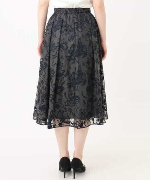 OFUON / オフオン ロング・マキシ丈スカート | 花柄シアーフレアースカート/洗える | 詳細9