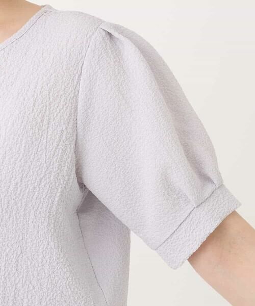 OFUON / オフオン カットソー | ふくれシャーリングパフスリーブトップス/洗える | 詳細20