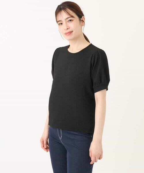 OFUON / オフオン カットソー | ふくれシャーリングパフスリーブトップス/洗える | 詳細25