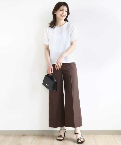 OFUON / オフオン カットソー | ふくれシャーリングパフスリーブトップス/洗える | 詳細3