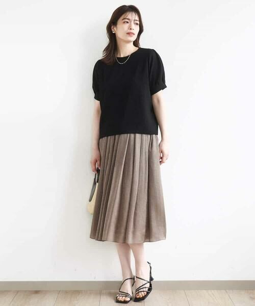 OFUON / オフオン カットソー | ふくれシャーリングパフスリーブトップス/洗える | 詳細7