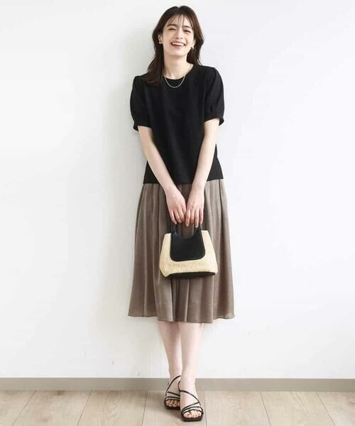 OFUON / オフオン カットソー | ふくれシャーリングパフスリーブトップス/洗える | 詳細8