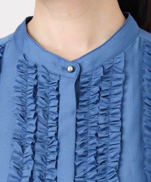 OFUON / オフオン シャツ・ブラウス | フロントフリルディティールブラウス/洗える/WEB限定 | 詳細16