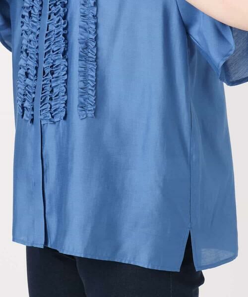OFUON / オフオン シャツ・ブラウス | フロントフリルディティールブラウス/洗える/WEB限定 | 詳細19