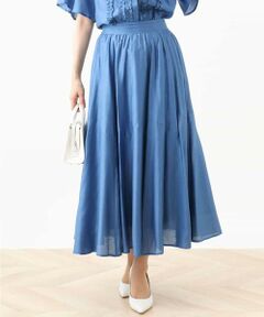 OFUON / オフオン ロング・マキシ丈スカート | シルキーローンフレアースカート/洗える/WEB限定