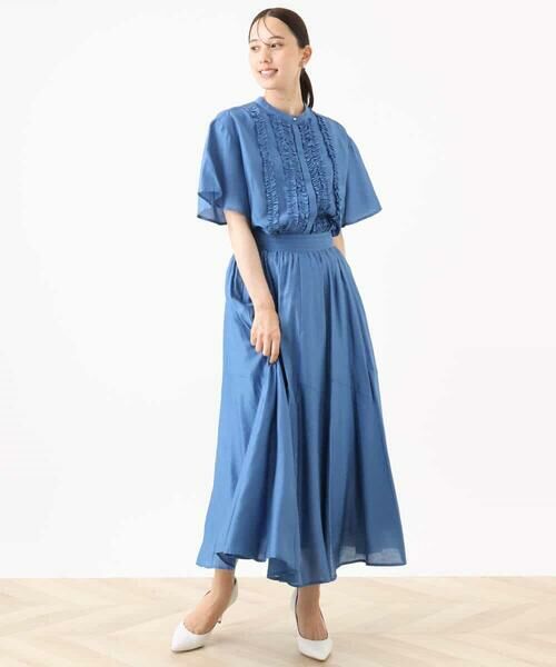 OFUON / オフオン ロング・マキシ丈スカート | シルキーローンフレアースカート/洗える/WEB限定 | 詳細1