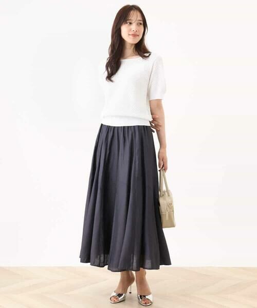 OFUON / オフオン ロング・マキシ丈スカート | シルキーローンフレアースカート/洗える/WEB限定 | 詳細12