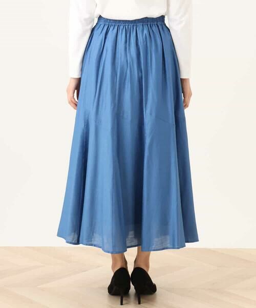 OFUON / オフオン ロング・マキシ丈スカート | シルキーローンフレアースカート/洗える/WEB限定 | 詳細4