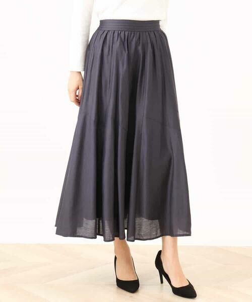 OFUON / オフオン ロング・マキシ丈スカート | シルキーローンフレアースカート/洗える/WEB限定 | 詳細9