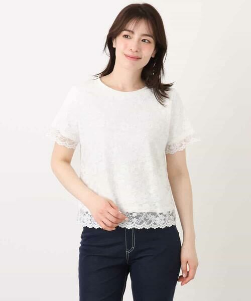 OFUON / オフオン カットソー | スカラップレースTシャツ/接触冷感/洗える/WEB限定サイズあり | 詳細19