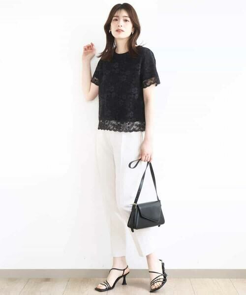 OFUON / オフオン カットソー | スカラップレースTシャツ/接触冷感/洗える/WEB限定サイズあり | 詳細7