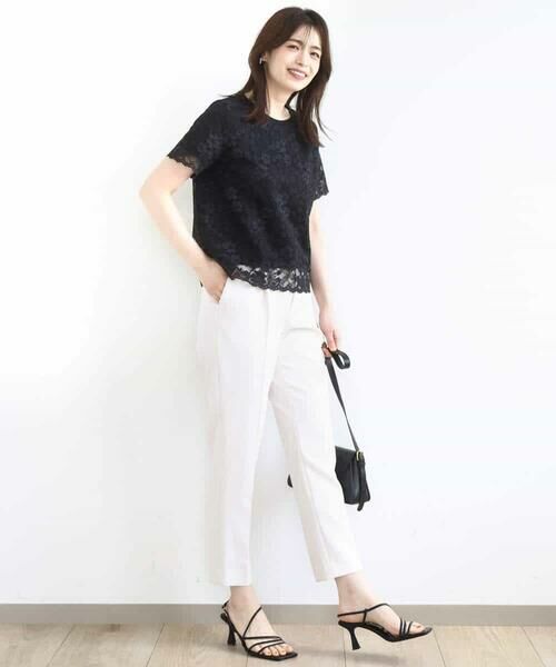 OFUON / オフオン カットソー | スカラップレースTシャツ/接触冷感/洗える/WEB限定サイズあり | 詳細8