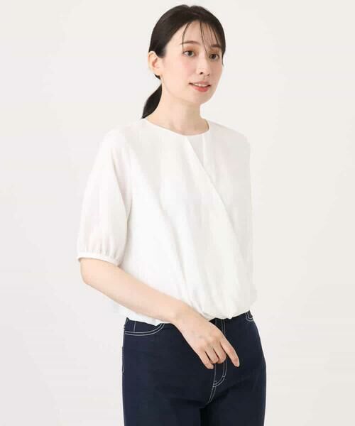 OFUON / オフオン シャツ・ブラウス | カシュクールデザインブラウス/接触冷感/速乾/洗える/WEB限定サイズあり | 詳細22