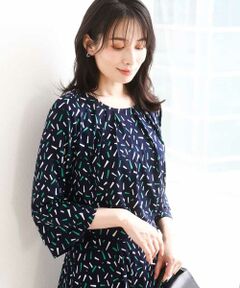 OFUON / オフオン シャツ・ブラウス | 総柄フレアースリーブブラウス/洗える/WEB限定サイズあり