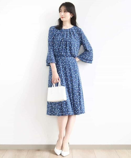 OFUON / オフオン シャツ・ブラウス | 総柄フレアースリーブブラウス/洗える/WEB限定サイズあり | 詳細10