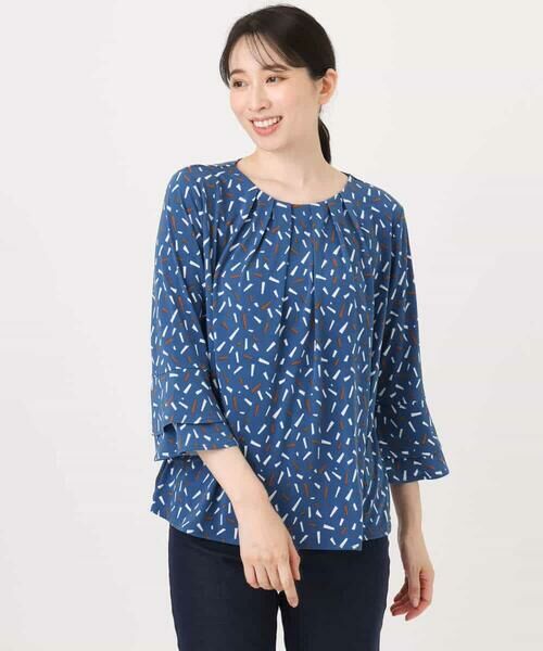 OFUON / オフオン シャツ・ブラウス | 総柄フレアースリーブブラウス/洗える/WEB限定サイズあり | 詳細13