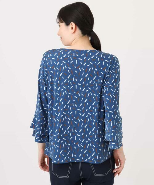 OFUON / オフオン シャツ・ブラウス | 総柄フレアースリーブブラウス/洗える/WEB限定サイズあり | 詳細15
