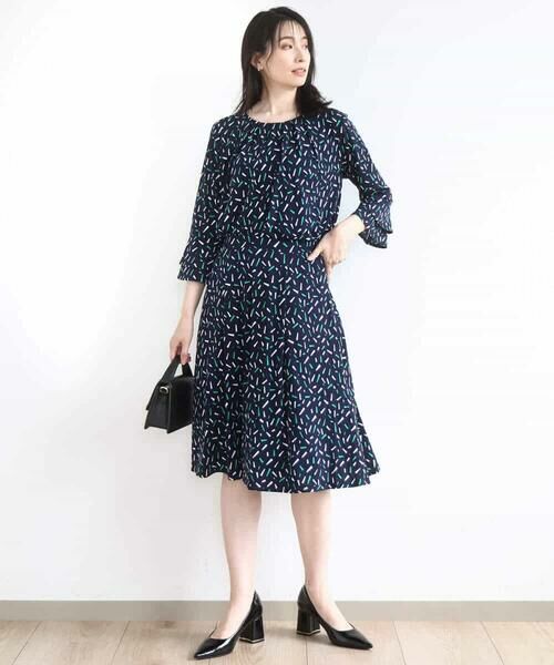 OFUON / オフオン シャツ・ブラウス | 総柄フレアースリーブブラウス/洗える/WEB限定サイズあり | 詳細6